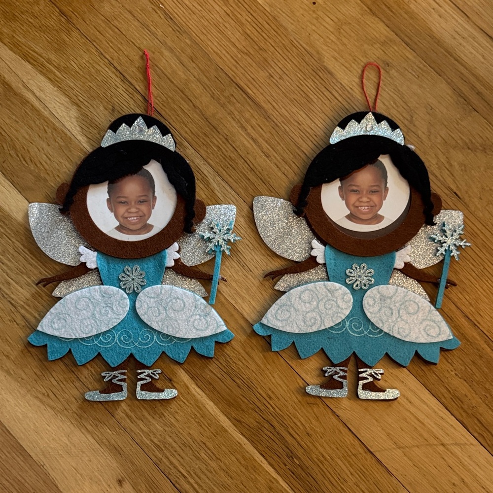 NWT - Bundle of 2 Blue and Silver Fairy Ornaments